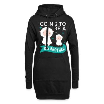 Je serai bientôt Grand Frère - Sweat-shirt à capuche long Femme - noir - Devant