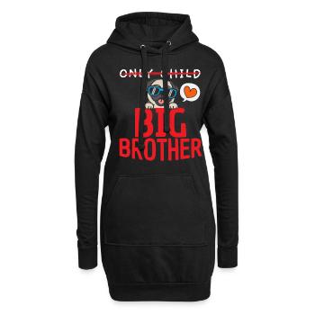Pas d’enfant unique Grand Frère - Sweat-shirt à capuche long Femme - noir - Devant