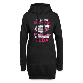 Vergiss Das Krönchen Prinzessin Tuba - Hoodie-Kleid - Schwarz - Vorne