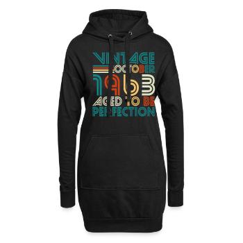 1963 In October Vintage Perfection - Hoodie Dress - black - Front