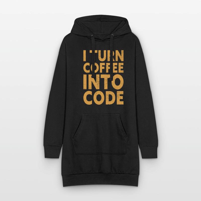 I Turn Coffee Into Code - Programmer Software Hoodie Dress