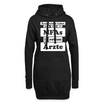 Medizinische Fachangestellte Krankenschwester MFA - Hoodie-Kleid - Schwarz - Vorne
