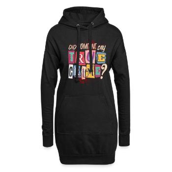 True Crime Podcast Spruch für einen True Crime Fan - Hoodie-Kleid - Schwarz - Vorne