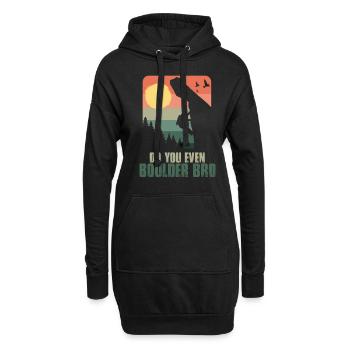 Bouldern - Hoodie-Kleid - Schwarz - Vorne