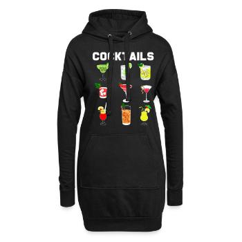 Cocktail - Sweat-shirt à capuche long Femme - noir - Devant