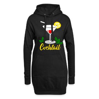 Cocktail - Sweat-shirt à capuche long Femme - noir - Devant