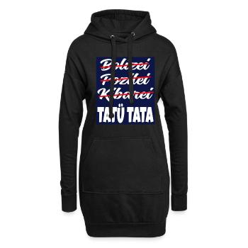 Tatü-Tata Exekutive Polizei Kiberer Mundart - Hoodie-Kleid - Schwarz - Vorne