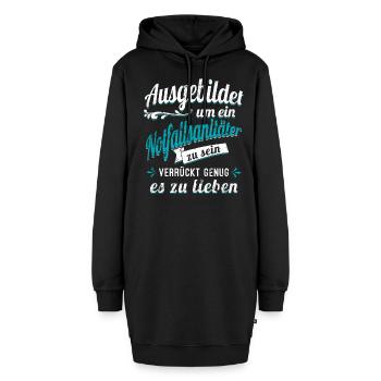 Notfallsanitäter Auszubildender Rettungsdienst - Hoodie-Kleid - Schwarz - Vorne