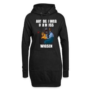 Aus dem Weg ich muss Wigsen Schweißer Geschenk - Hoodie-Kleid - Schwarz - Vorne