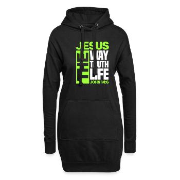 Jésus-Christ Christ Religion chrétienne Don - Sweat-shirt à capuche long Femme - noir - Devant