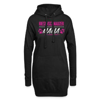 Riesenschnauzer Mama Spruch Schnauzer - Hoodie-Kleid - Schwarz - Vorne