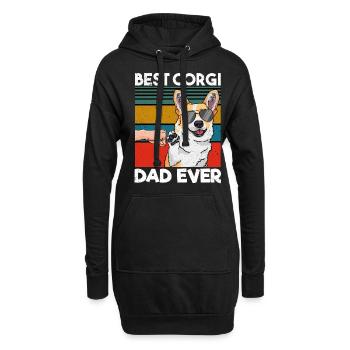Best Corgi Dad Ever Bester Hunde Papa Vatertag - Hoodie-Kleid - Schwarz - Vorne
