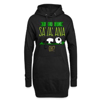 Savasana Panda Pandabär Yoga - Hoodie-Kleid - Schwarz - Vorne