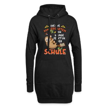 Bye Kindergarten ich hänge jetzt in der Schule ab - Hoodie-Kleid - Schwarz - Vorne
