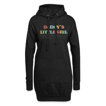 Kidcore Esthétique Daddy’s Little Girl Nostalgie - Sweat-shirt à capuche long Femme - noir - Devant