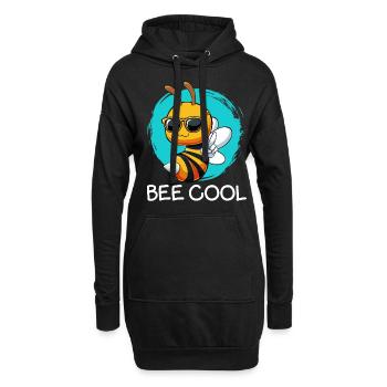 Bee Cool Lustige Bienen-Wortspiele - Hoodie-Kleid - Schwarz - Vorne