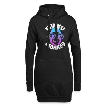 Funk de singe - Sweat-shirt à capuche long Femme - noir - Devant