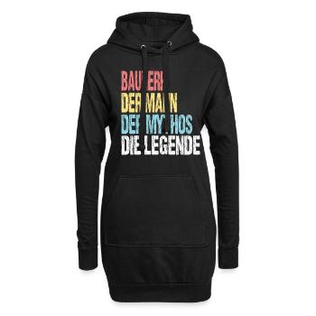 Constructeur L’Homme Le Mythe La Légende - Sweat-shirt à capuche long Femme - noir - Devant