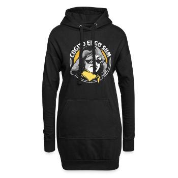 Philosophie Descartes Philosophie Student - Hoodie-Kleid - Schwarz - Vorne