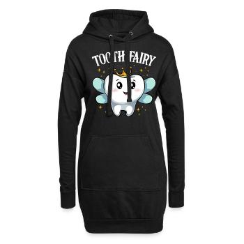 Niedliche Kawaii Zahnfee Milchzahn - Hoodie-Kleid - Schwarz - Vorne
