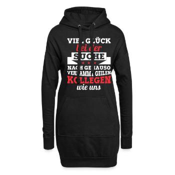Abschied Kollegen Geschenk Rente Kündigung Idee - Hoodie-Kleid - Schwarz - Vorne