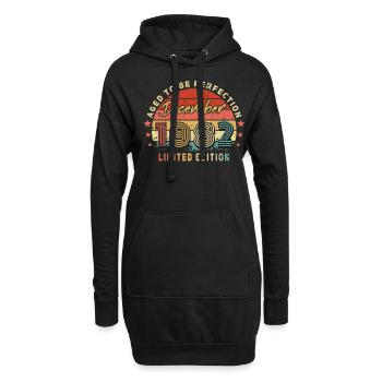 Geschenkidee Dezember 1982 Vintage - Hoodie-Kleid - Schwarz - Vorne