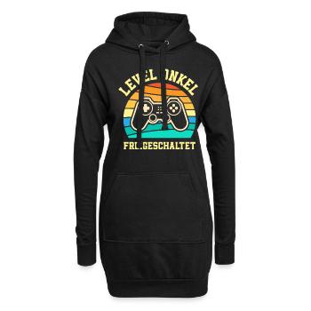 Onkel - Hoodie-Kleid - Schwarz - Vorne