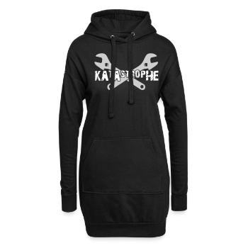 Katastrophe Spruch Werkzeug Mechaniker - Hoodie-Kleid - Schwarz - Vorne