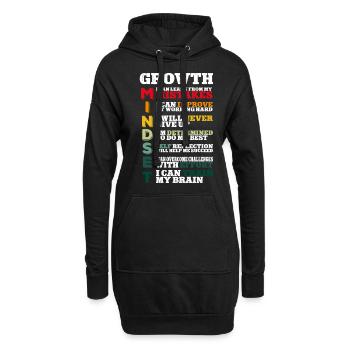Teacher Growth Mindset - Hoodie-Kleid - Schwarz - Vorne