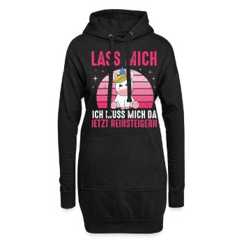 Laissez-moi je dois entrer maintenant Licorne - Sweat-shirt à capuche long Femme - noir - Devant