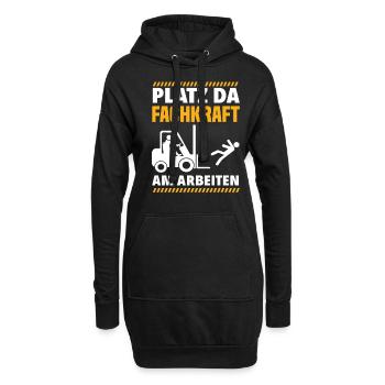 Staplerfahrer Lager Lagerarbeiter - Hoodie-Kleid - Schwarz - Vorne