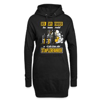 Staplerfahrer Spruch Gabelstapler Geschenk - Hoodie-Kleid - Schwarz - Vorne