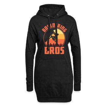 Bouldern - Hoodie-Kleid - Schwarz - Vorne
