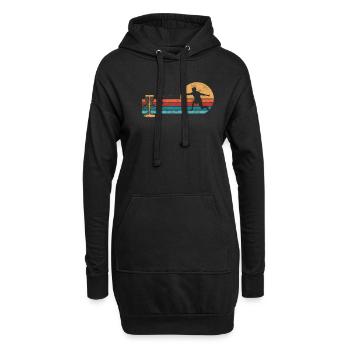 Disc Golf - Hoodie-Kleid - Schwarz - Vorne