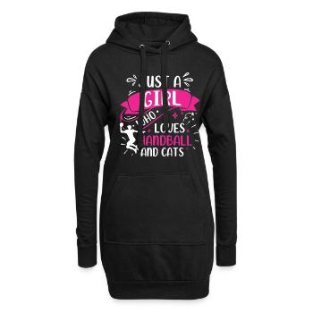 Handball Spieler Sport Handballer Ballsport Sport - Hoodie-Kleid - Schwarz - Vorne
