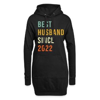 Meilleur mari depuis 2022 - Sweat-shirt à capuche long Femme - noir - Devant