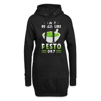 Pesto - Hoodie-Kleid - Schwarz - Vorne