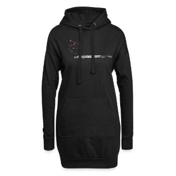 Flûte Cadeau Partition de Musique - Sweat-shirt à capuche long Femme - noir - Devant