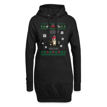 Ugly Christmas - Hoodie-Kleid - Schwarz - Vorne