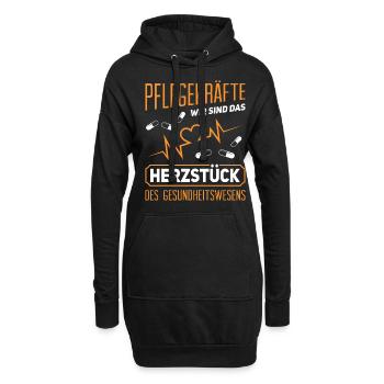 Altenpfleger Pflegedienst Pflegehelfer - Hoodie-Kleid - Schwarz - Vorne