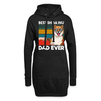 Best Shiba Inu Dad Ever - Hoodie-Kleid - Schwarz - Vorne