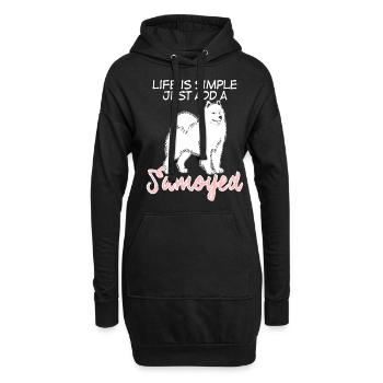 Samojede dog Samoyede Samoyed Hunde Hund - Hoodie-Kleid - Schwarz - Vorne