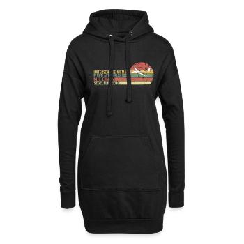 Segelfliegen und Segelflieger - Hoodie-Kleid - Schwarz - Vorne