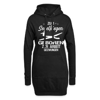 Segelfliegen und Segelflieger - Hoodie-Kleid - Schwarz - Vorne