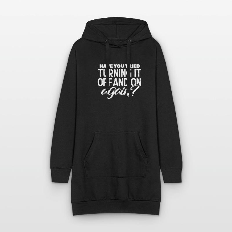 Technischer Support Computer It Admin Geschenk Hoodie-Kleid