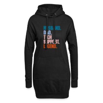 Technischer Support Computer It Admin Geschenk - Hoodie-Kleid - Schwarz - Vorne