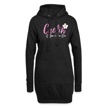 Patron - Sweat-shirt à capuche long Femme - noir - Devant