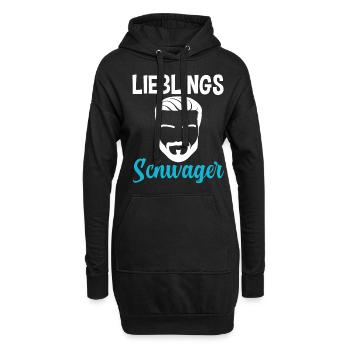 Lieblings Schwager - Hoodie-Kleid - Schwarz - Vorne