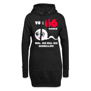 66 Geburtstag 66. Jubiläum 66. Ehrentag Geschenk - Hoodie-Kleid - Schwarz - Vorne