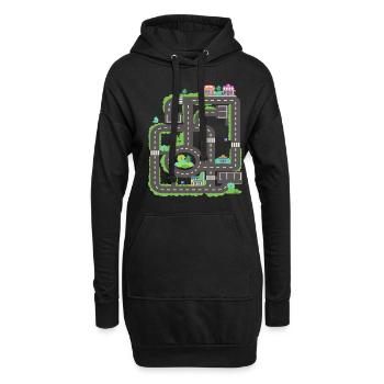 Tapis de jeu Massage sur tapis de jeu - Sweat-shirt à capuche long Femme - noir - Devant